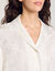 Korte overhemdblouse met jacquard bloem