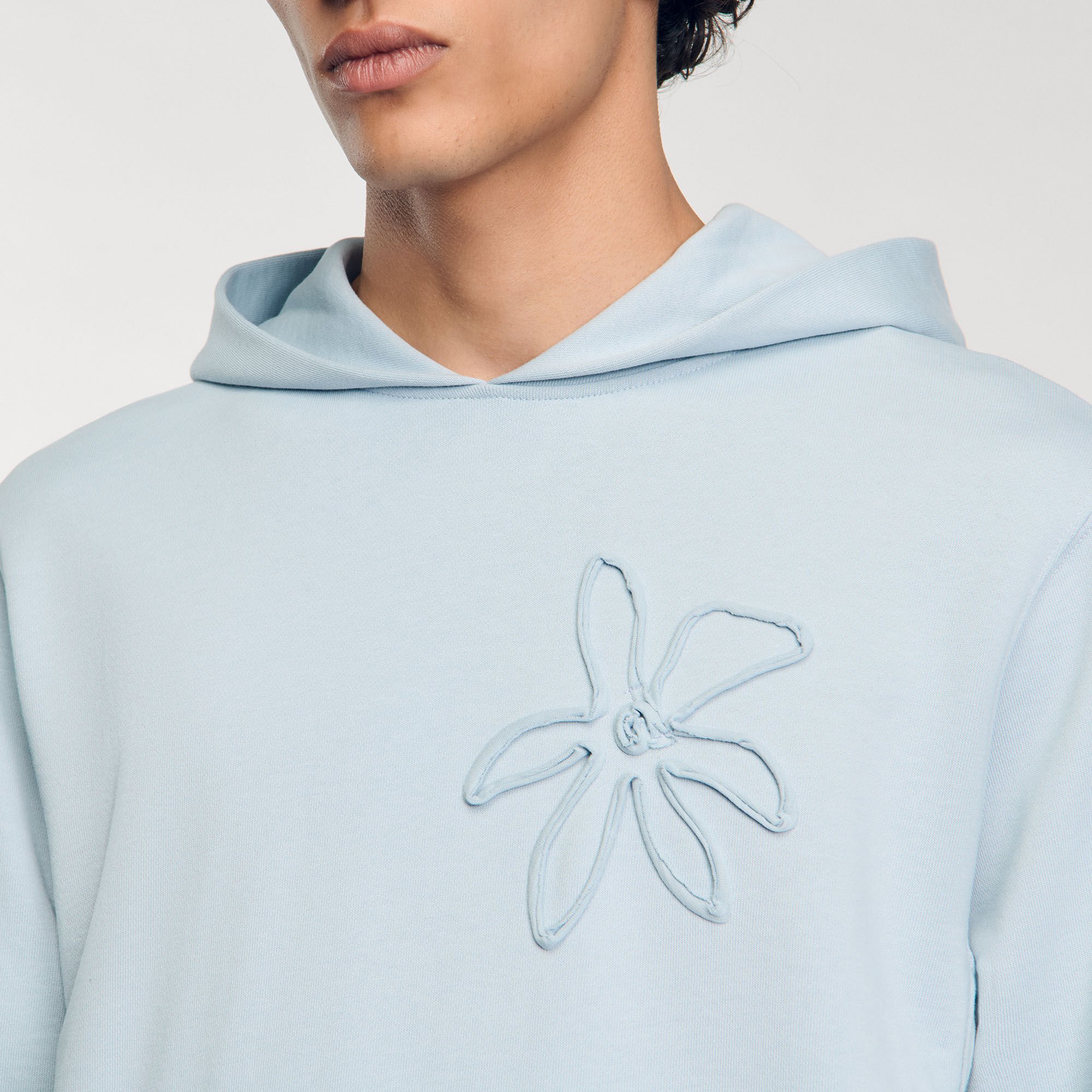 Hoodie met capuchon en bloemenprint