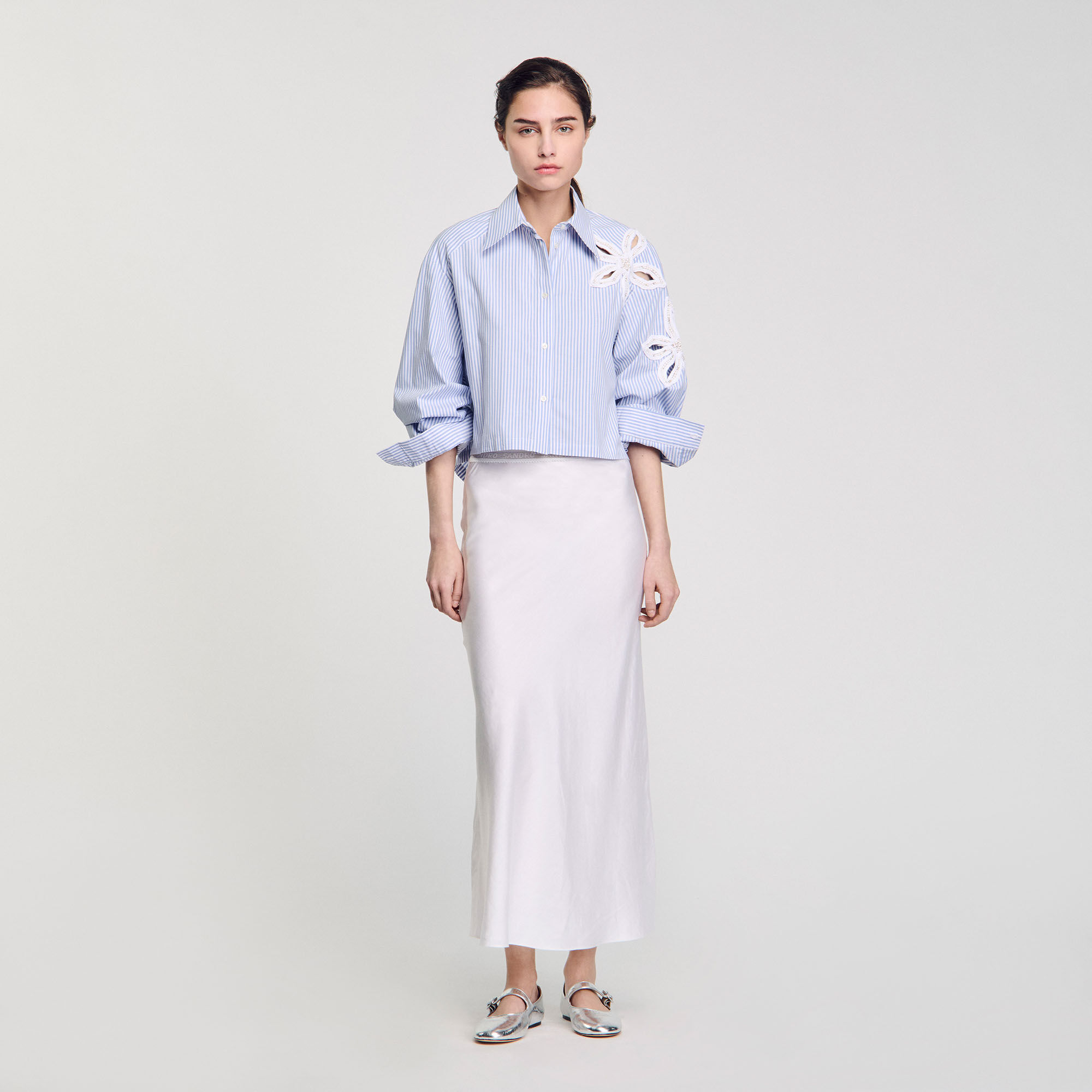 Overhemdblouse gestreept