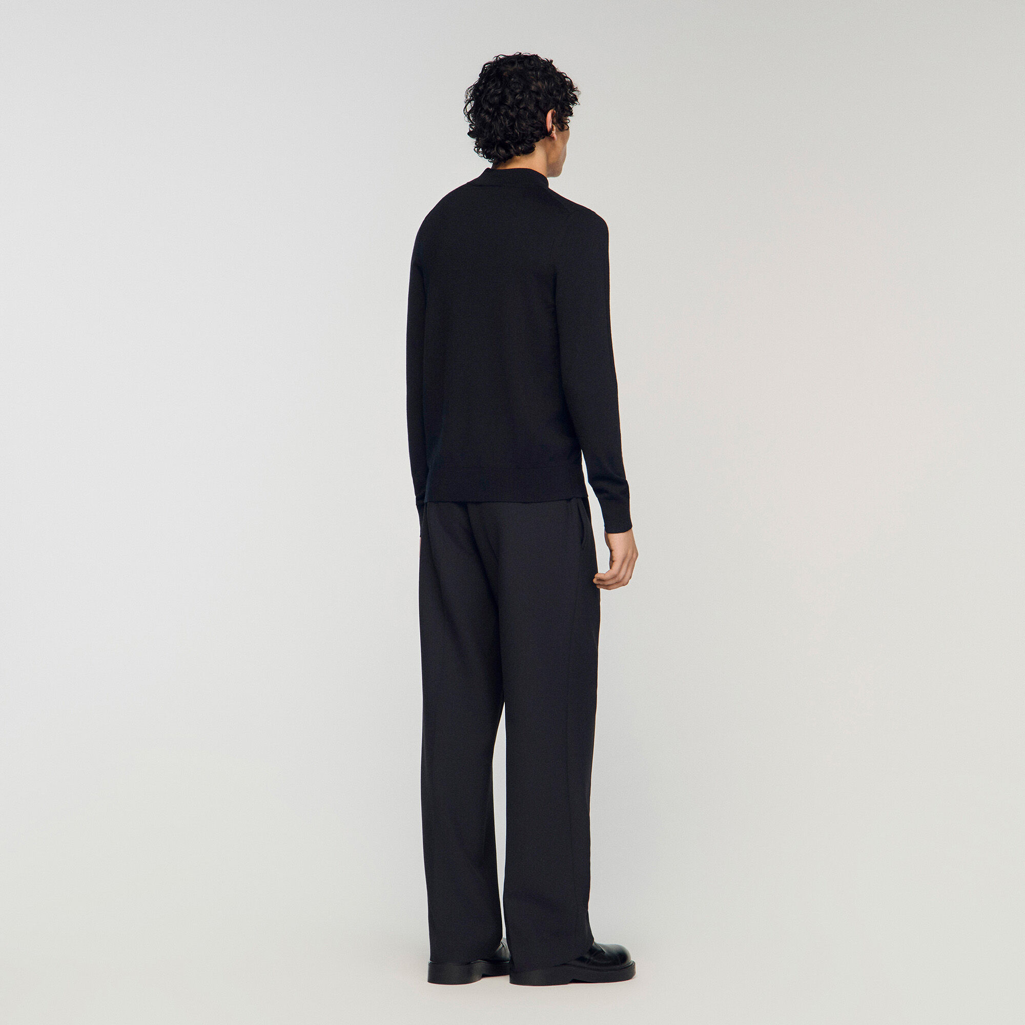 Wollen trui met opstaande kraag