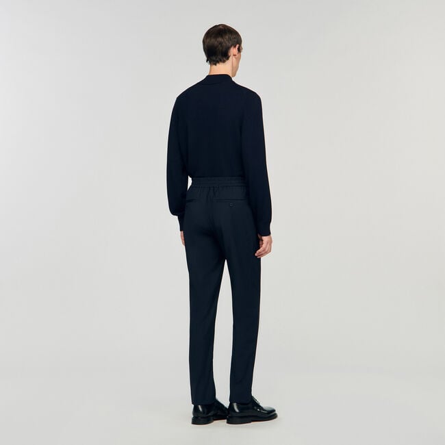 Rechte pantalon met elastiek