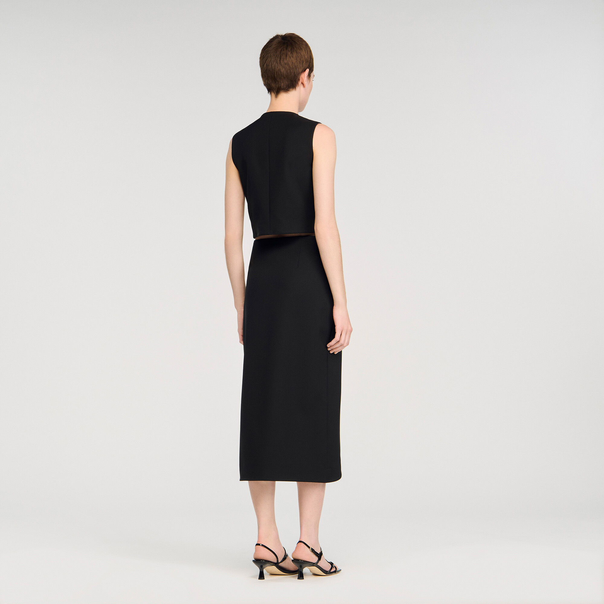 Midi rok met knopen