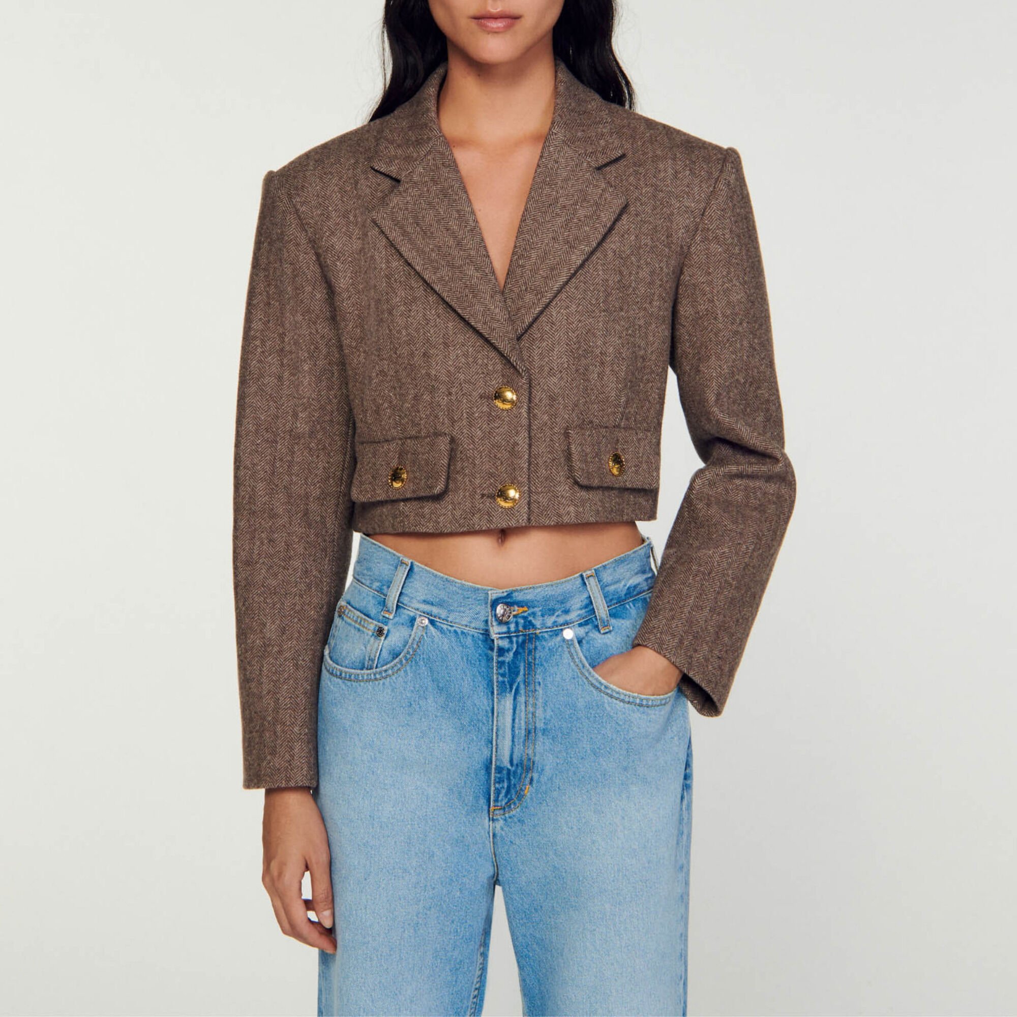 Gestructureerd kort jasje