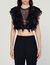Korte top met ruches