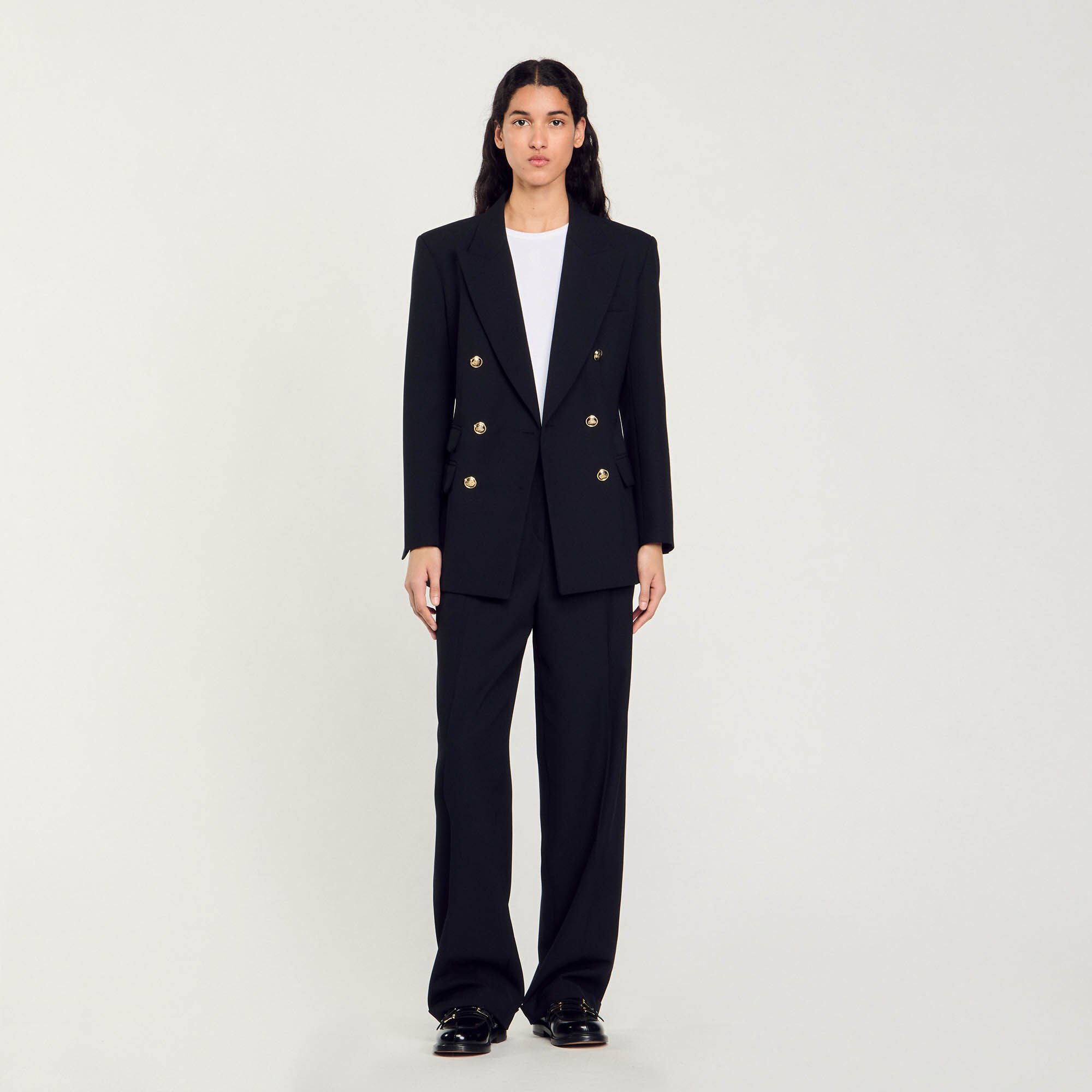 Blazer met gekruiste knoopsluiting