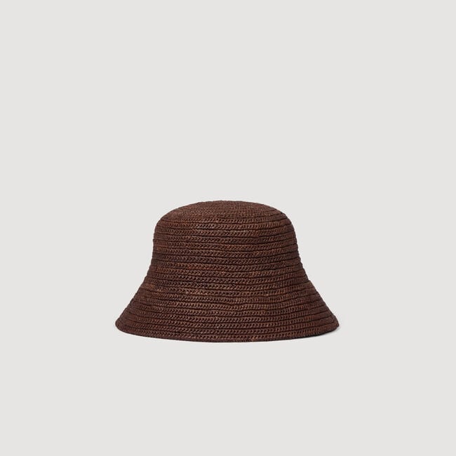 Bucket hat gehaakt raffia