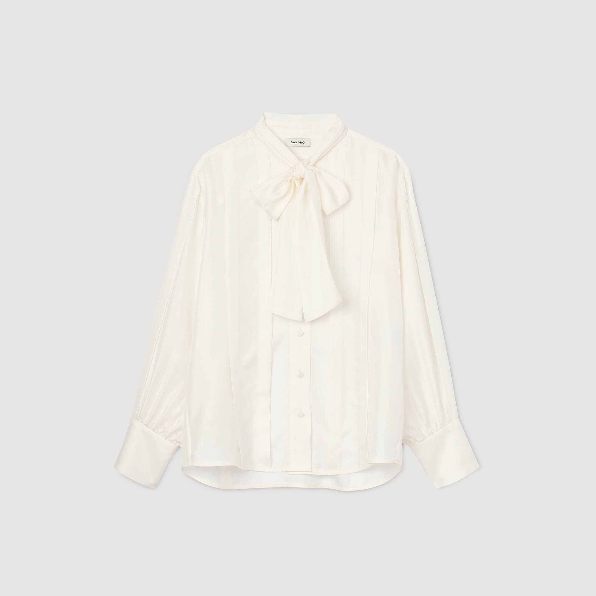 Zijden blouse met lavallière