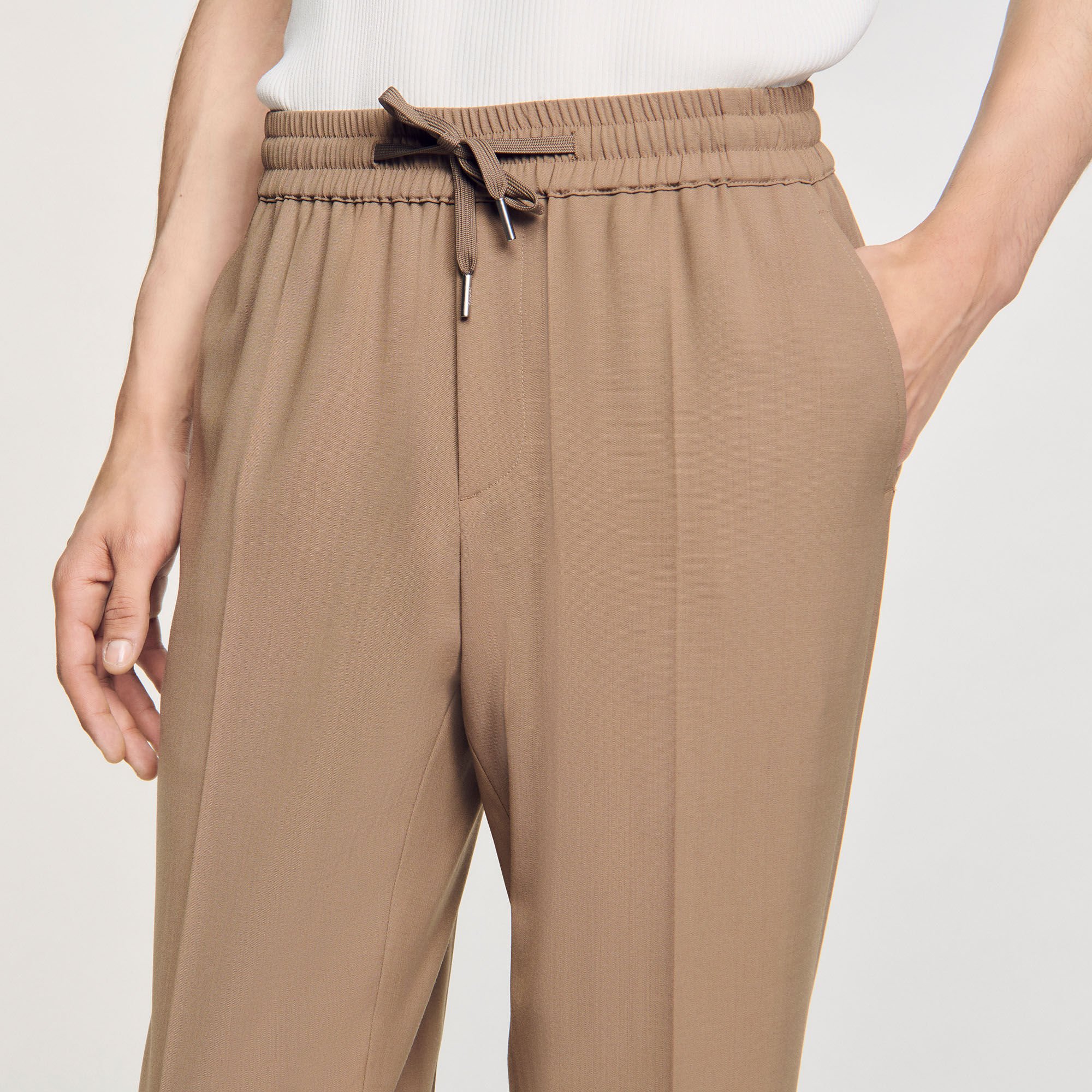 Rechte pantalon met elastiek