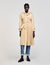 Plissé trenchcoat met riem