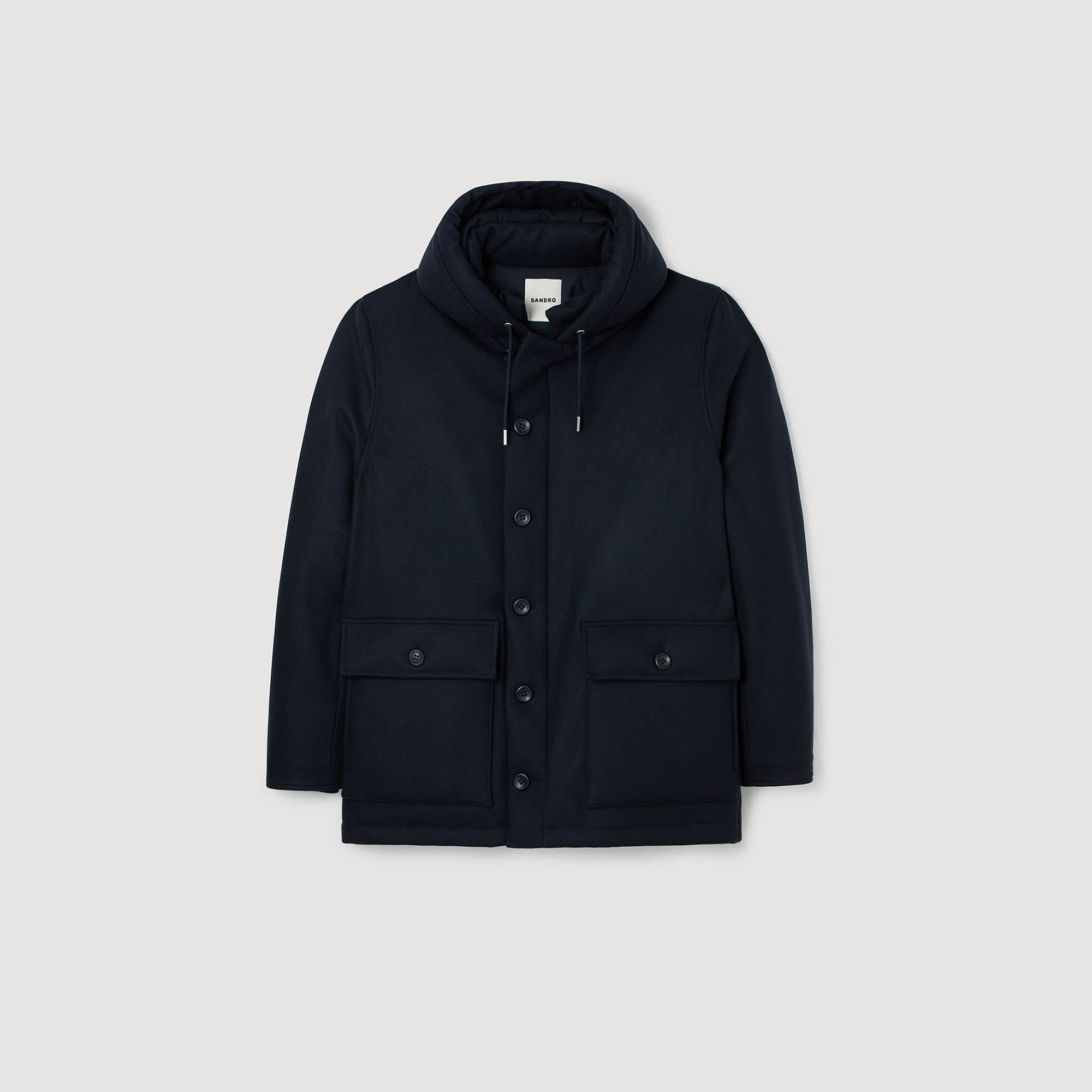 Parka jas van wol met capuchon Parka jas van wol met capuchon
