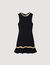 Korte jurk tricot met ketting