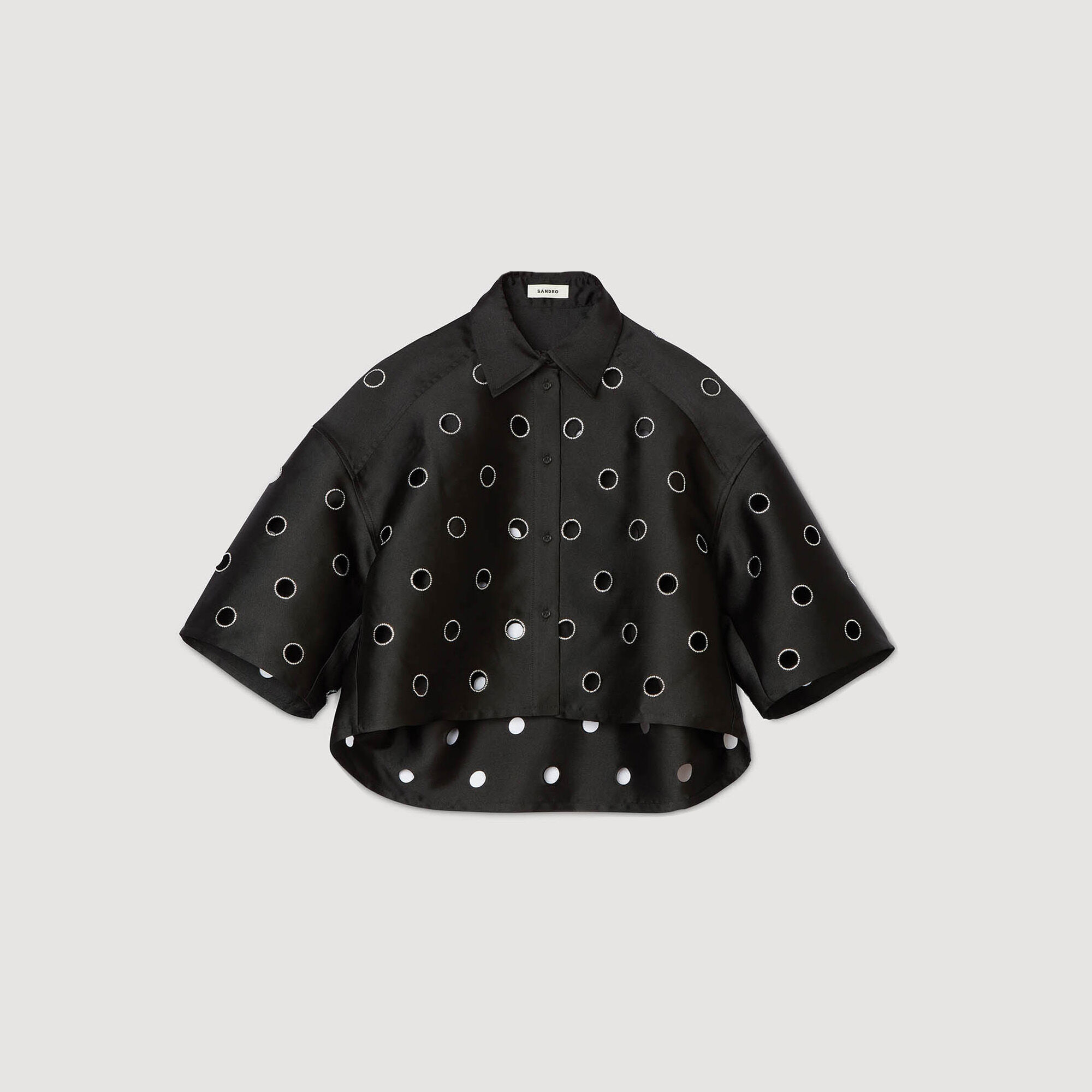 Overhemdblouse met stras