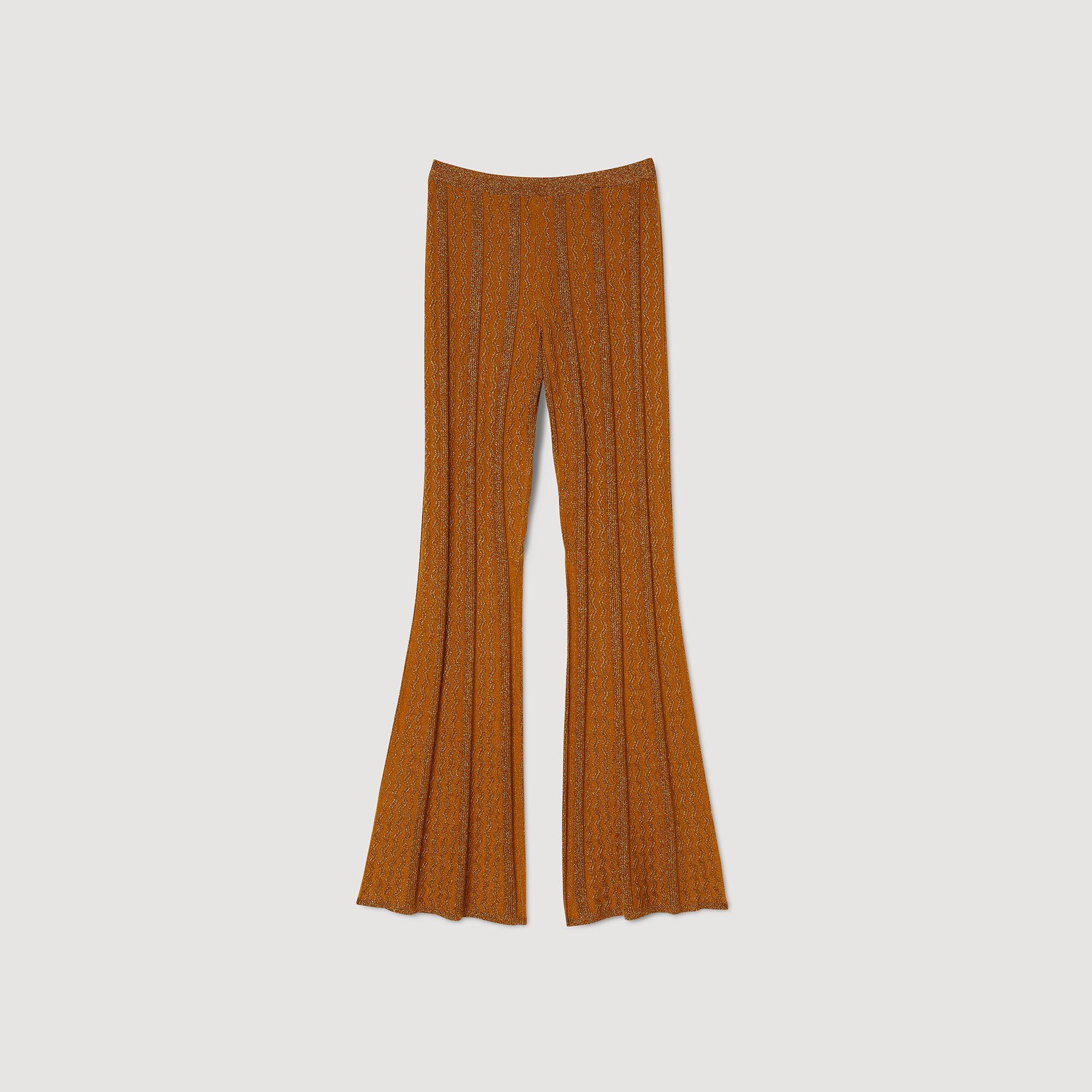 Pantalon van metallic tricot