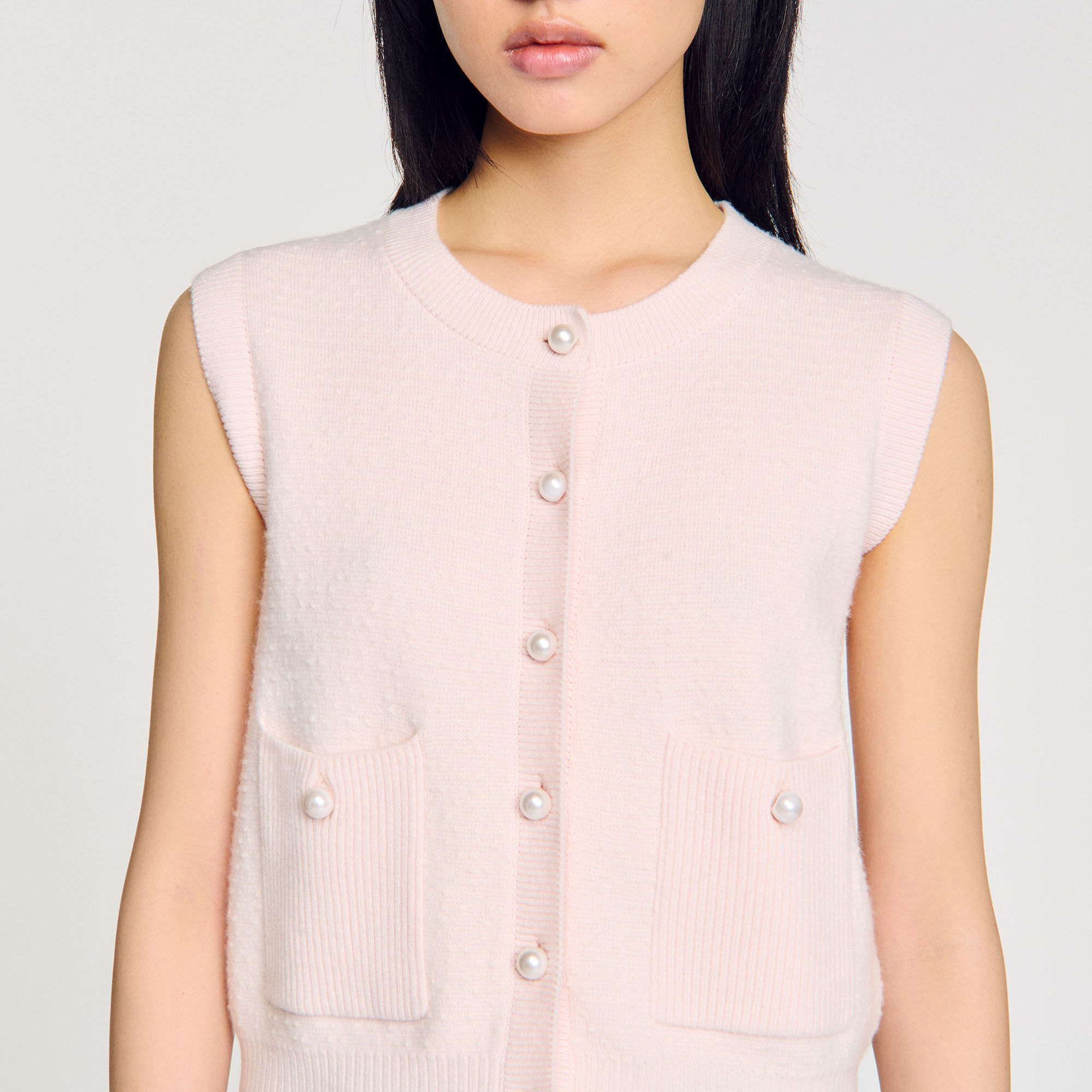 Gilet getextureerde tweed