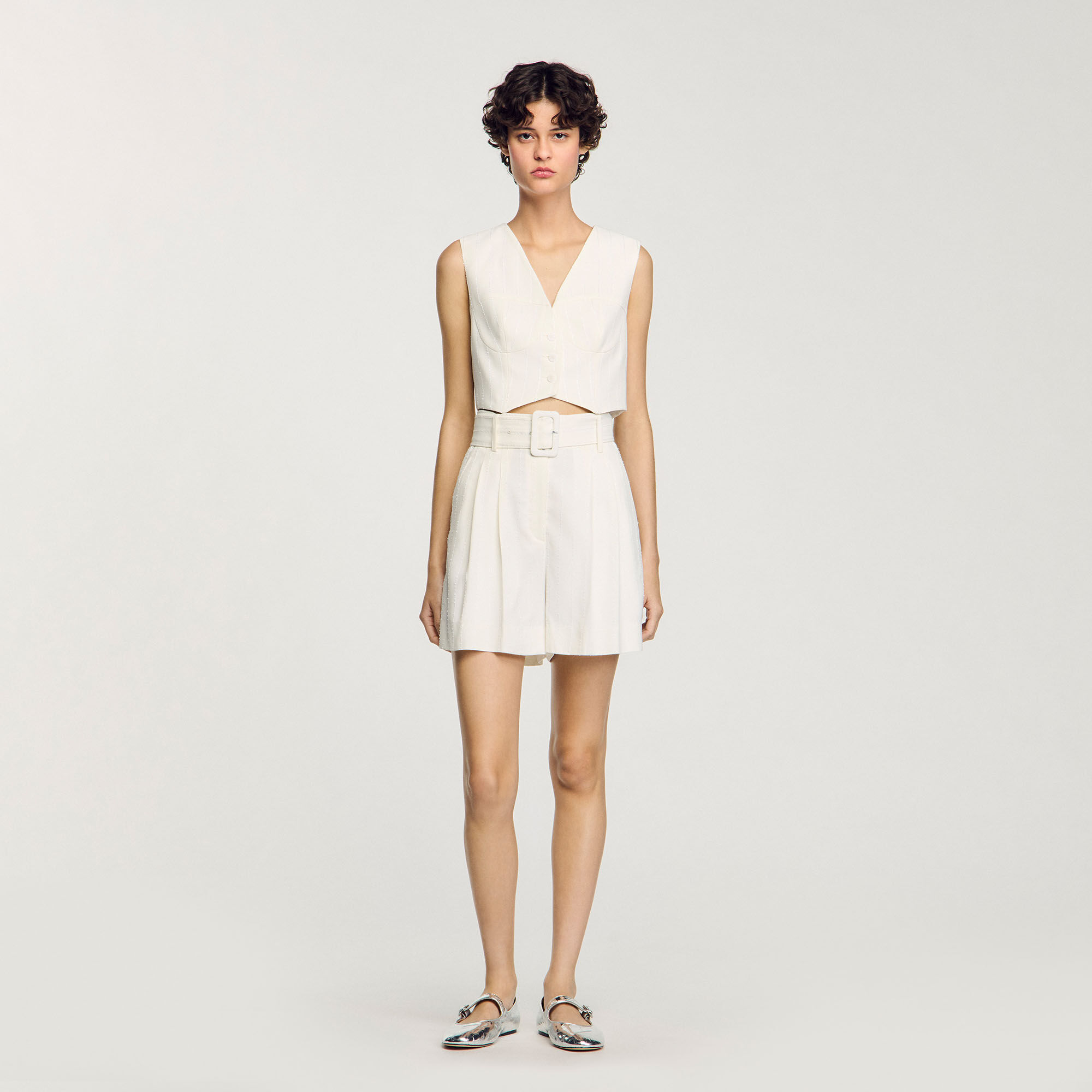 Short hoge taille met pailletten