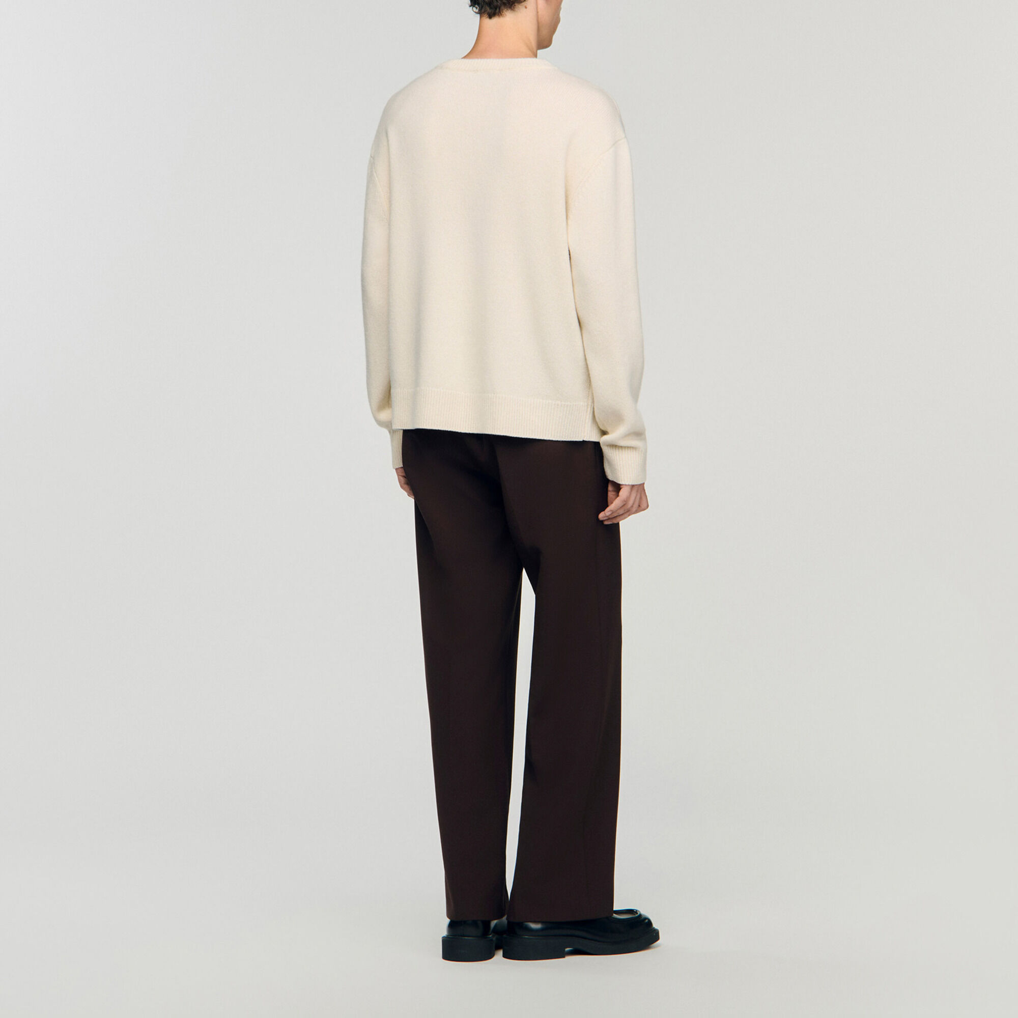 Trui wol met bloemdetail - Man | Sandro
