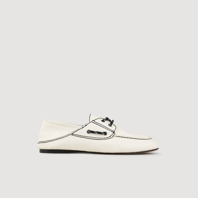 Mocassins boot van leer