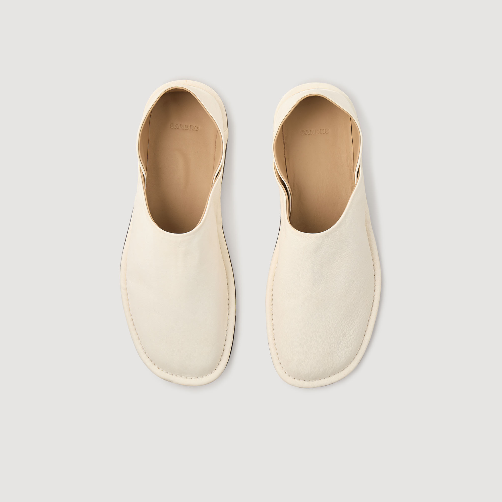 Pantoffels generfd leer