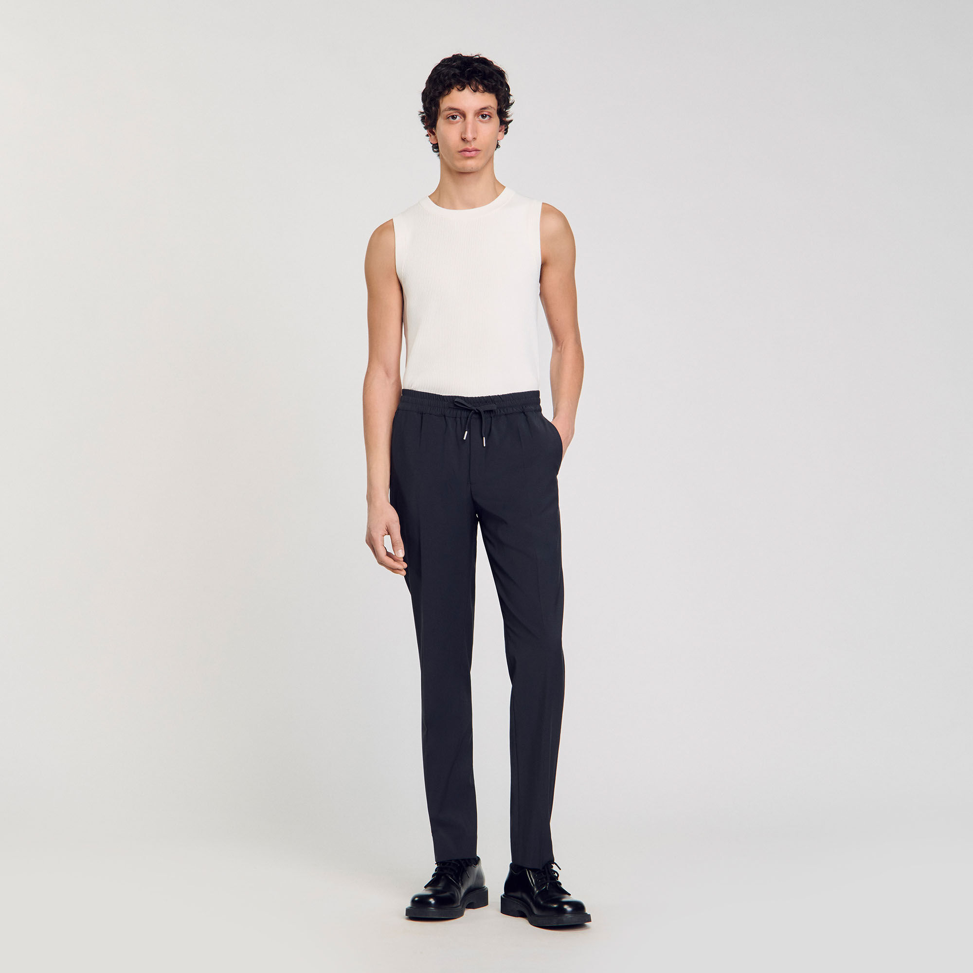 Rechte pantalon met elastiek