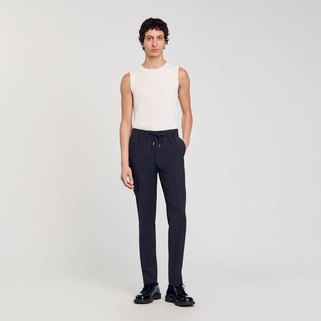 Rechte pantalon met elastiek