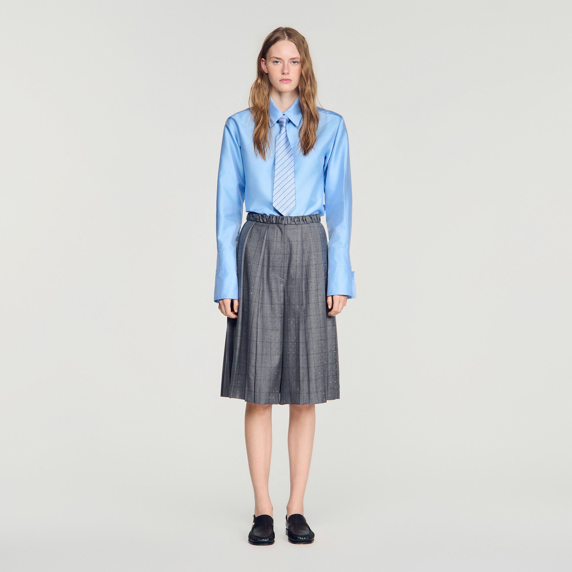 Geruite wollen short - Vrouw | Sandro