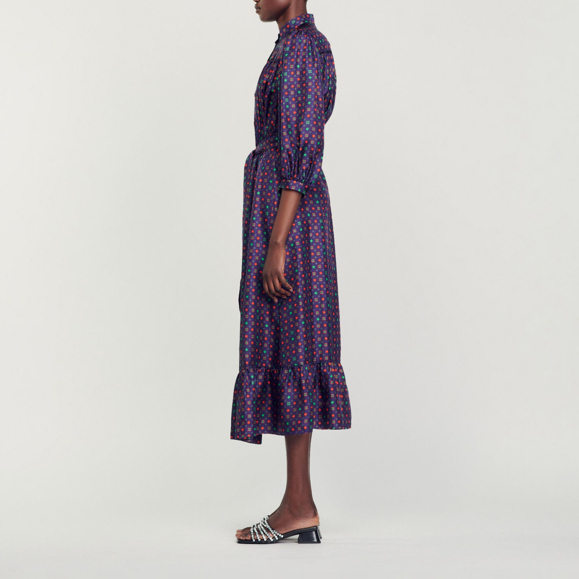 Halflange jurk met print