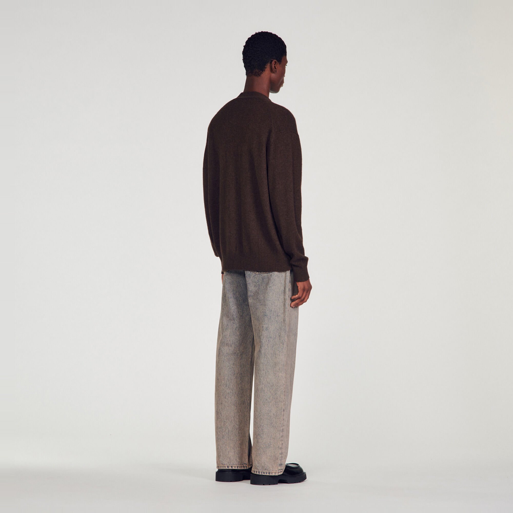 Cardigan van jak wol
