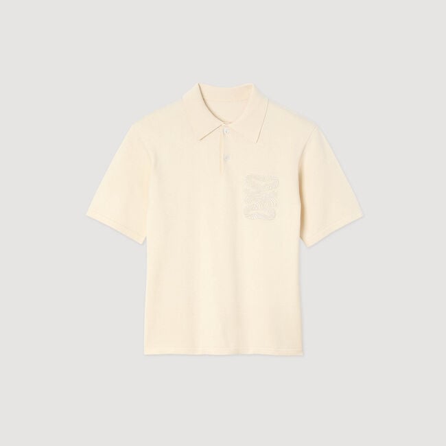 Polo met koordborduursel