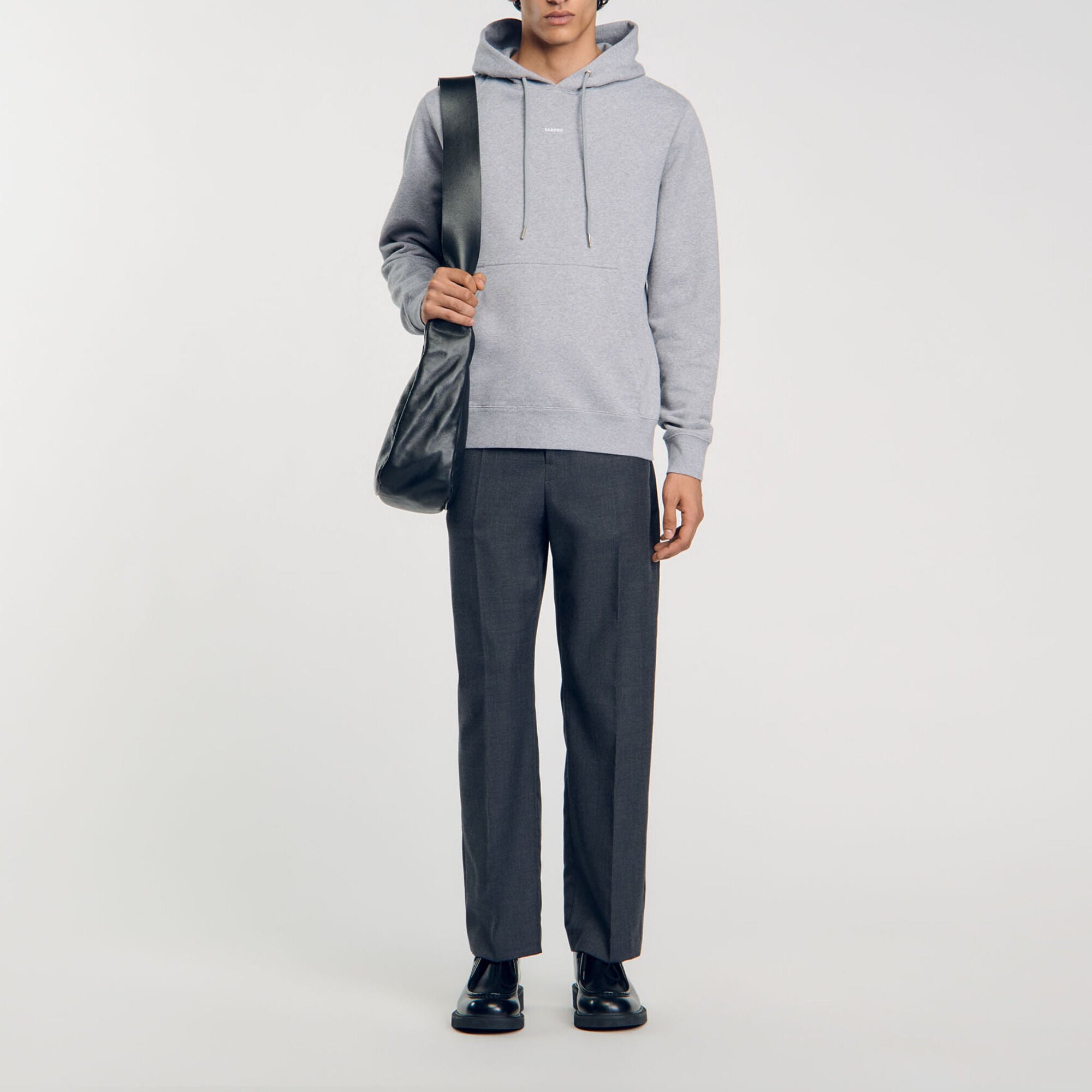 Geborduurde hoodie Heren van biokatoen - Man | Sandro