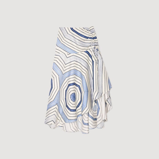 Lange rok met Spirales-print