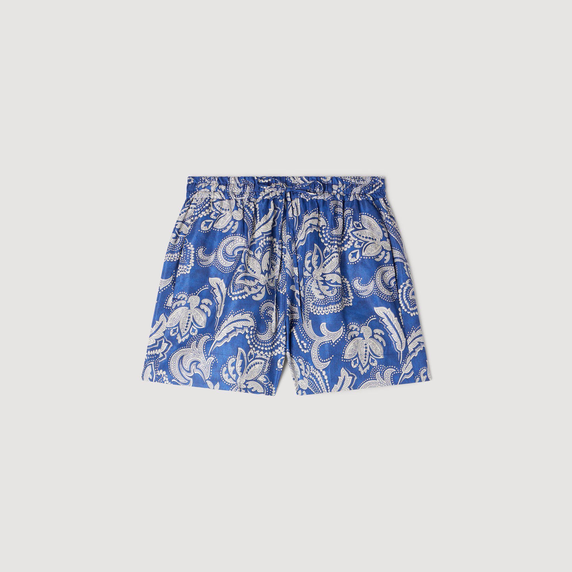 Korte short met bloemenprint