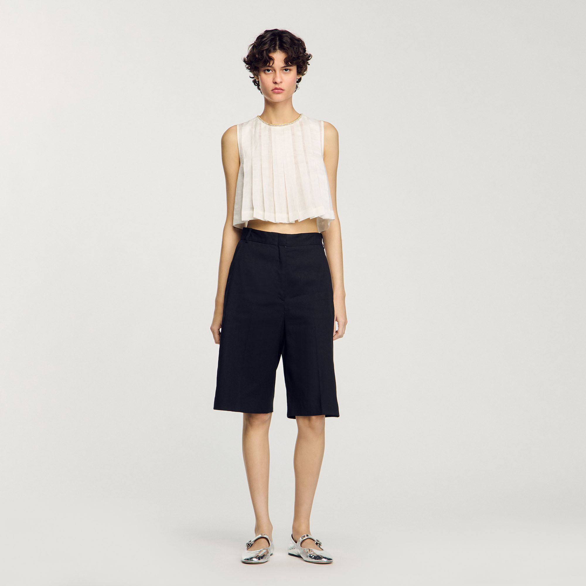 Bermuda linnenmix Sandro Dames
