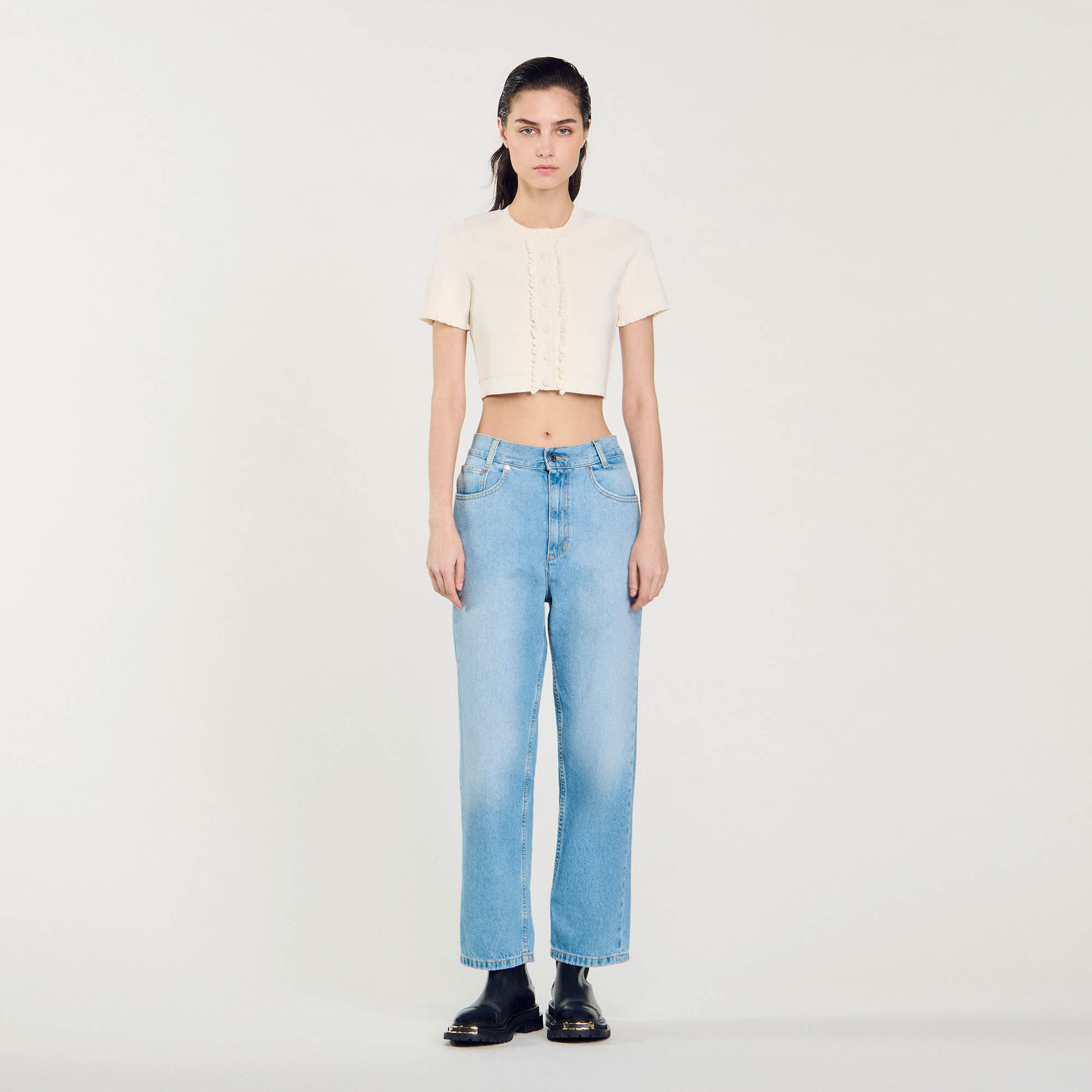 Rechte jeans met lage taille