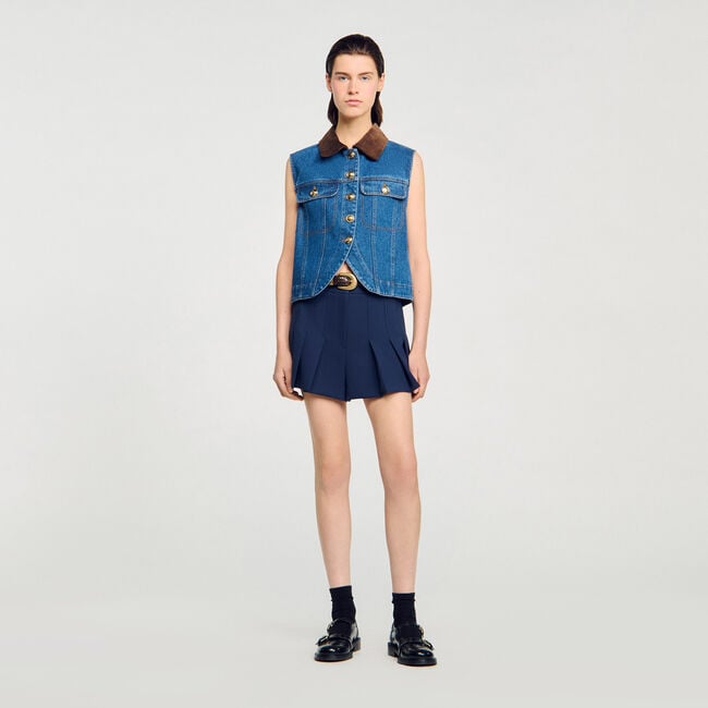 Mouwloos denim jack