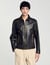 Leren jack verweerde look