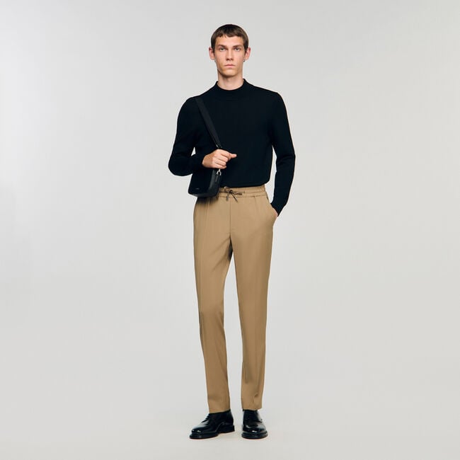 Rechte pantalon met elastiek