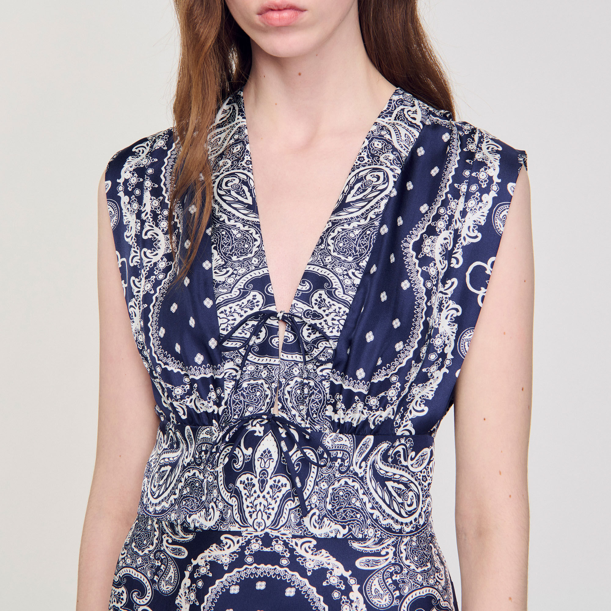 Lange jurk bandana print