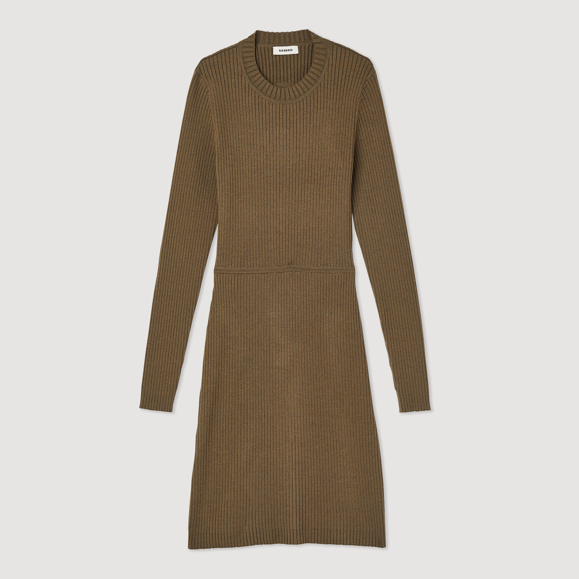 Jurk van ribtricot