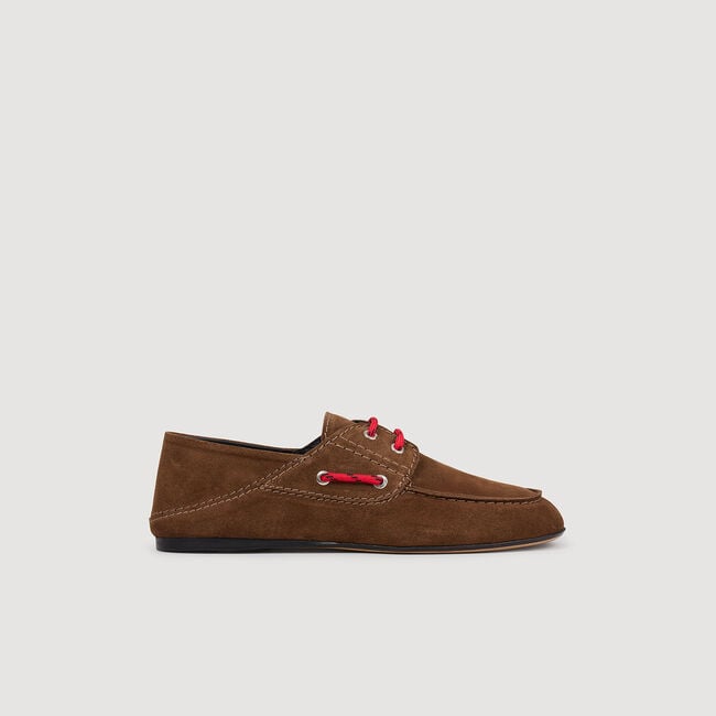 Bootschoenen suède met veters