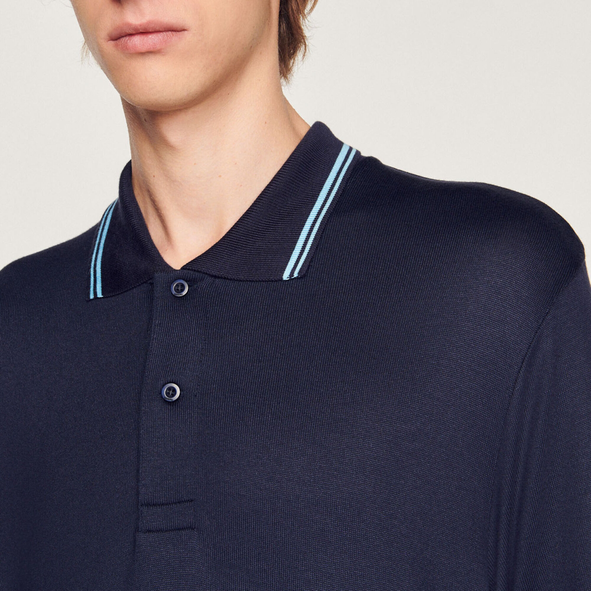 Poloshirt met biezen