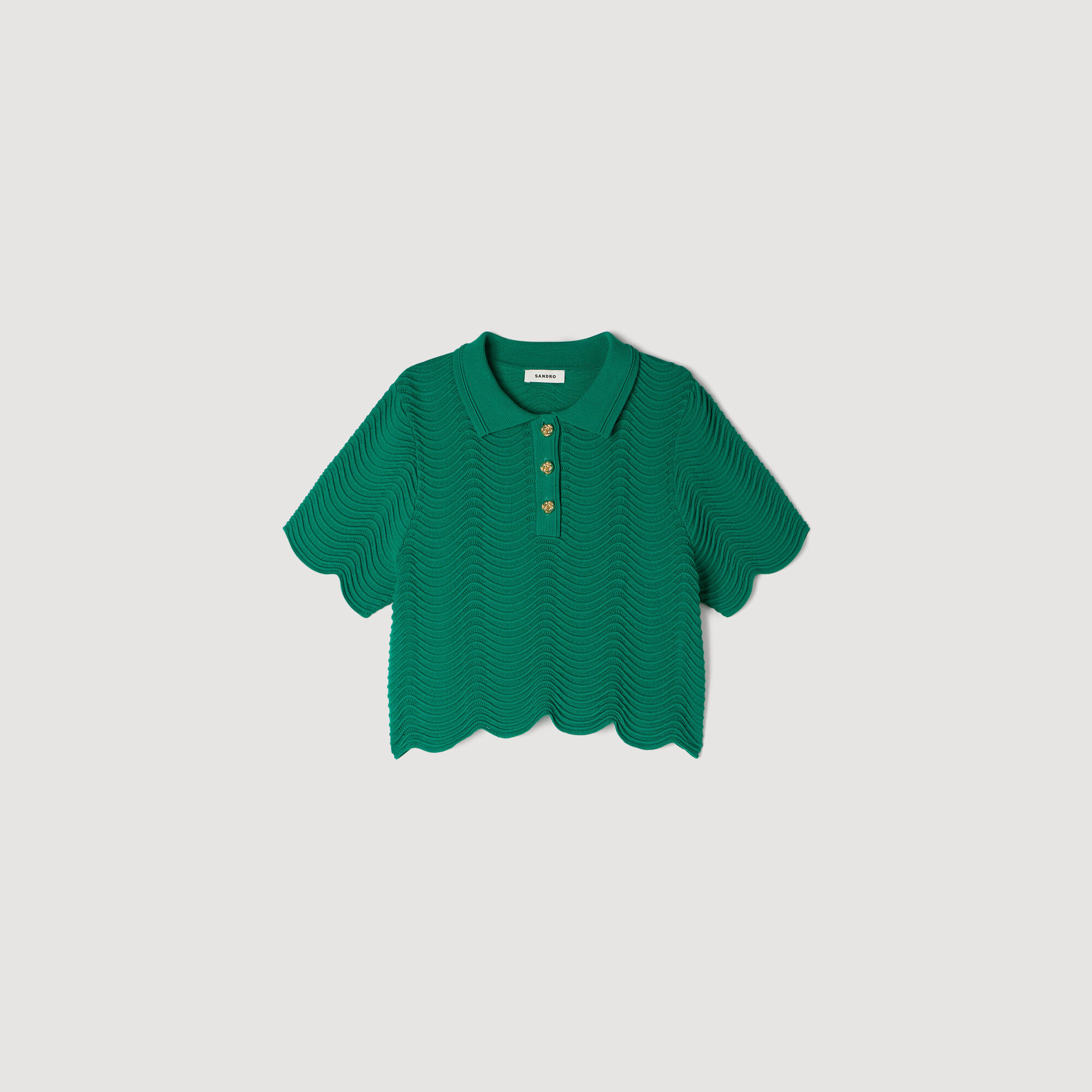 Korte trui van siertricot