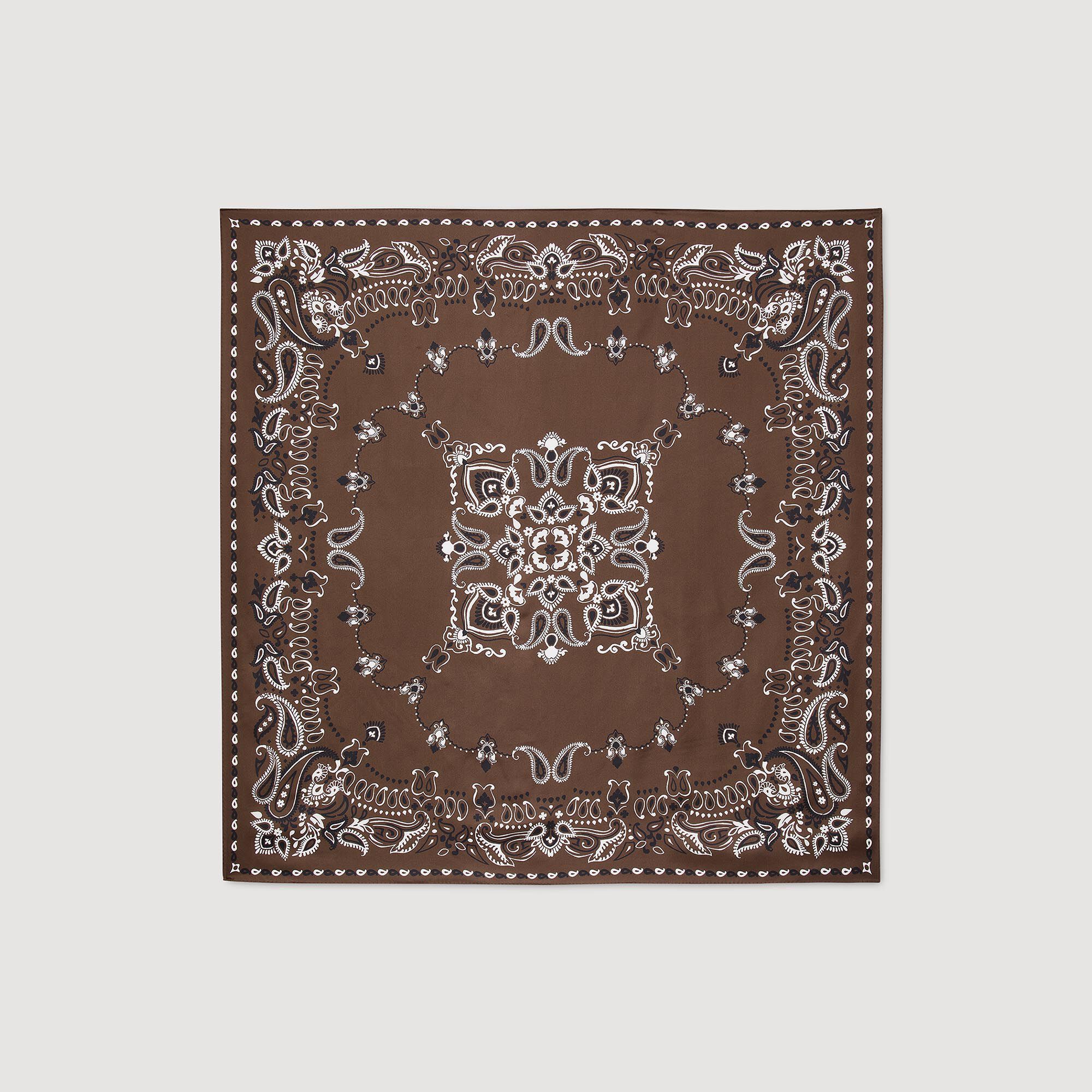 Foulard zijde bandana print
