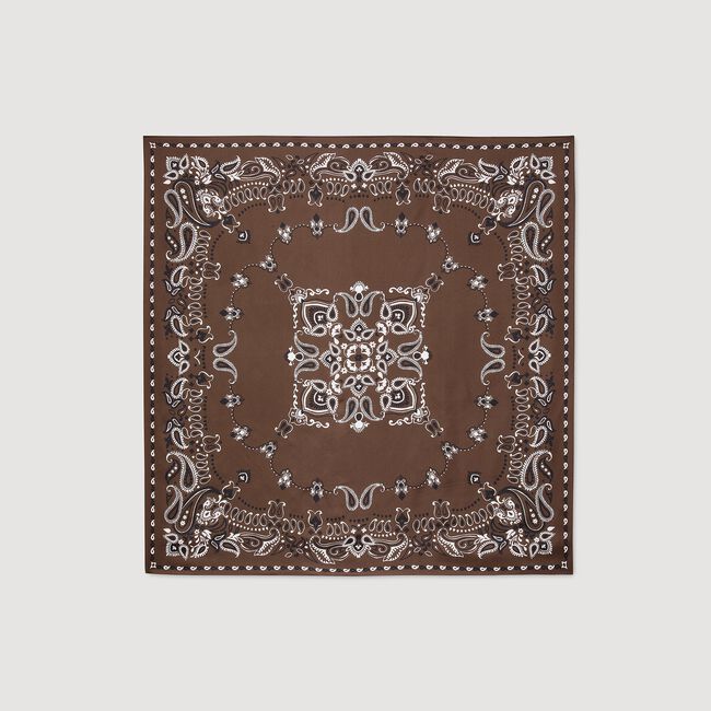 Foulard zijde bandana print