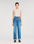 Jeans wijdvallend gestreept
