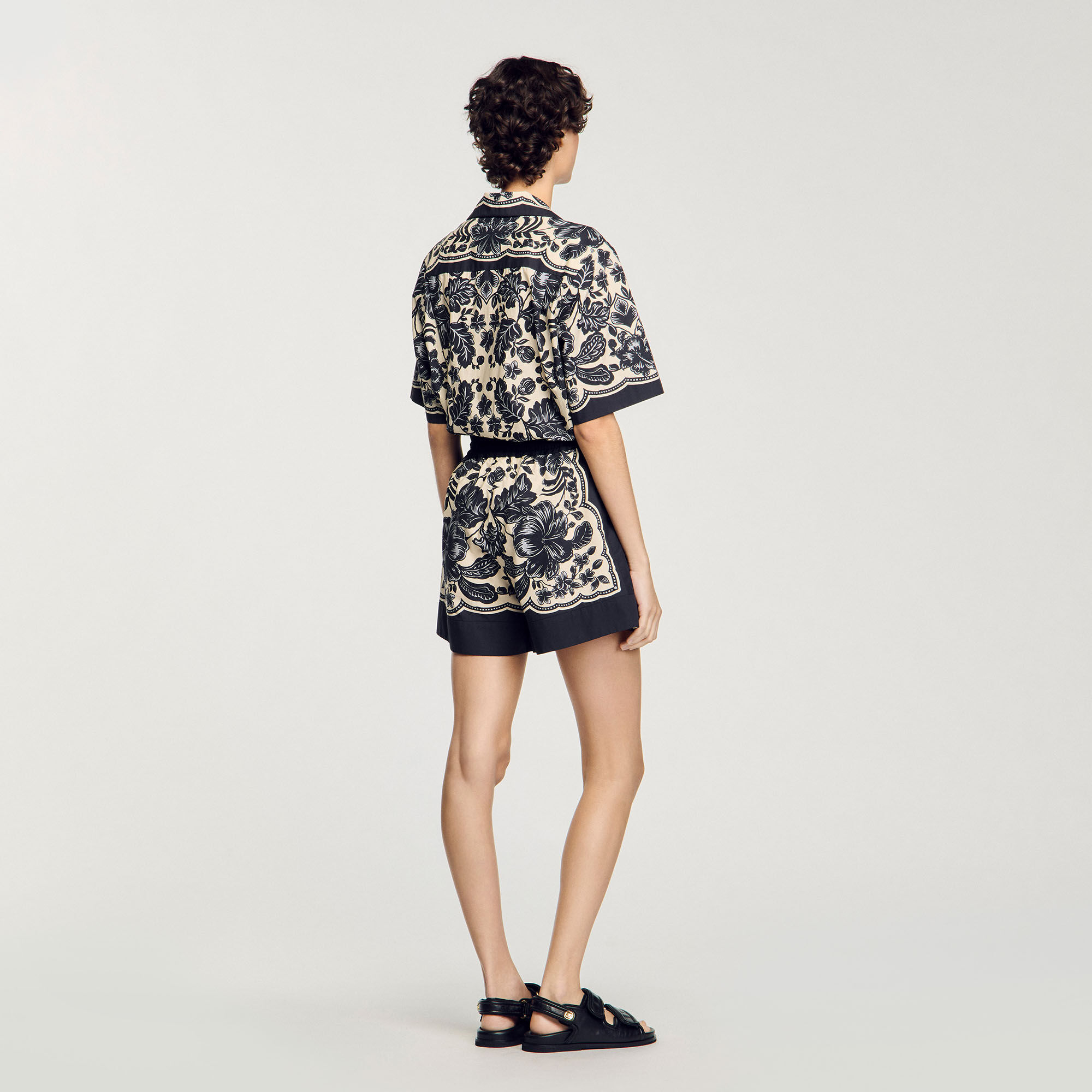 Short met bloemenprint