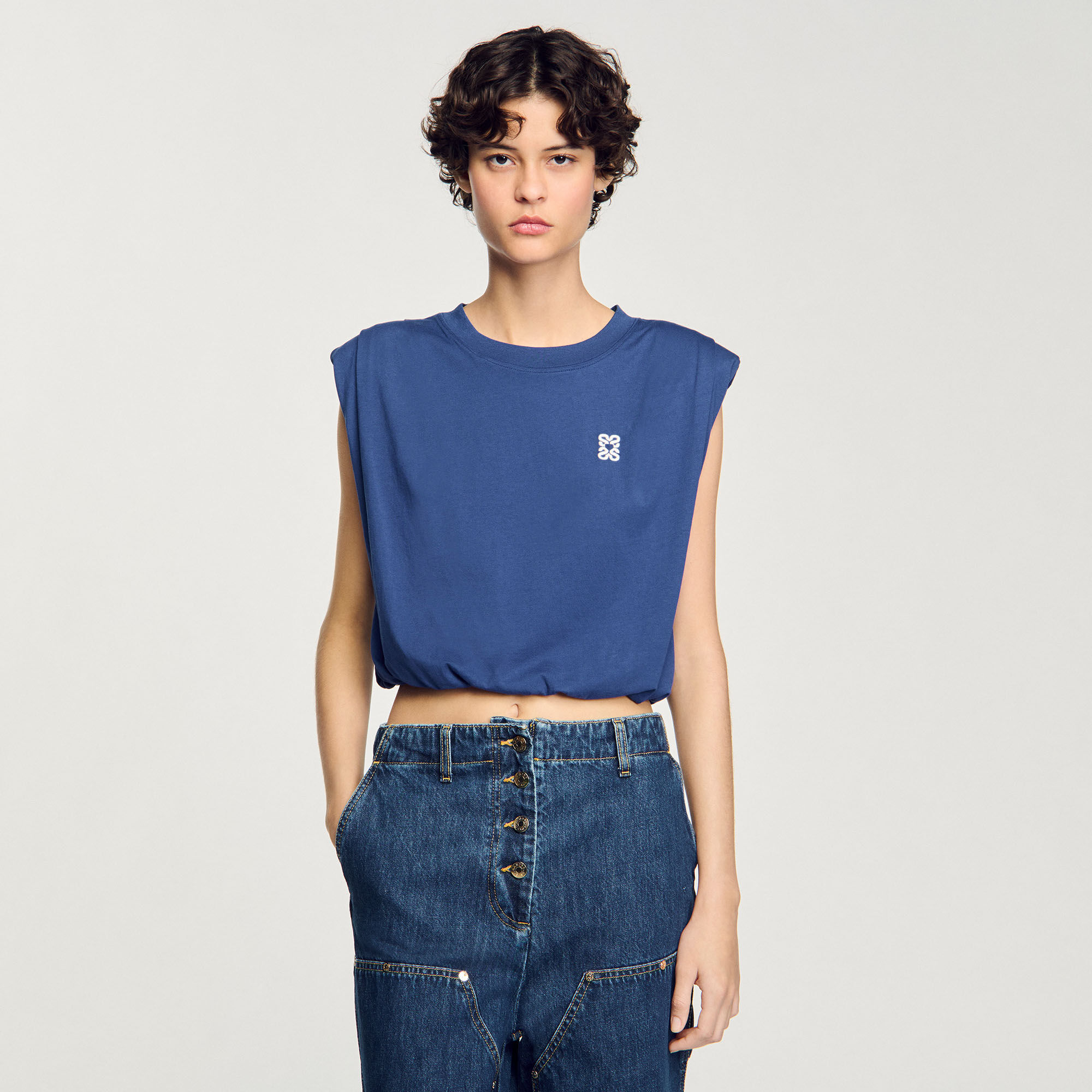 T-shirt kort gedrapeerd