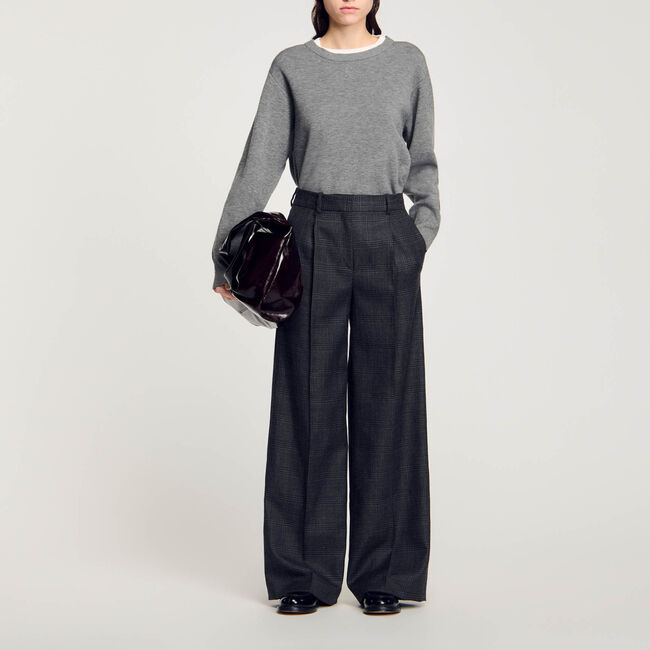 Pantalon met ruitmotief