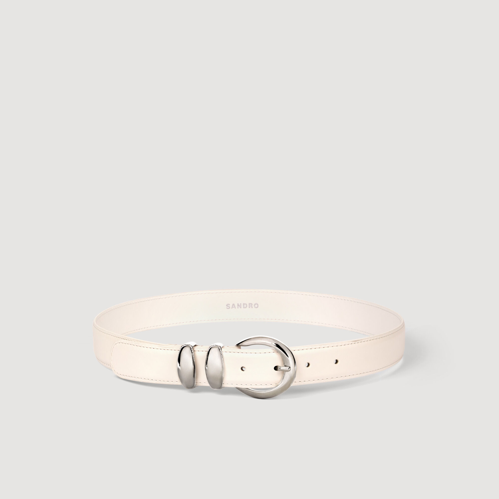 Leren riem met metalen gesp