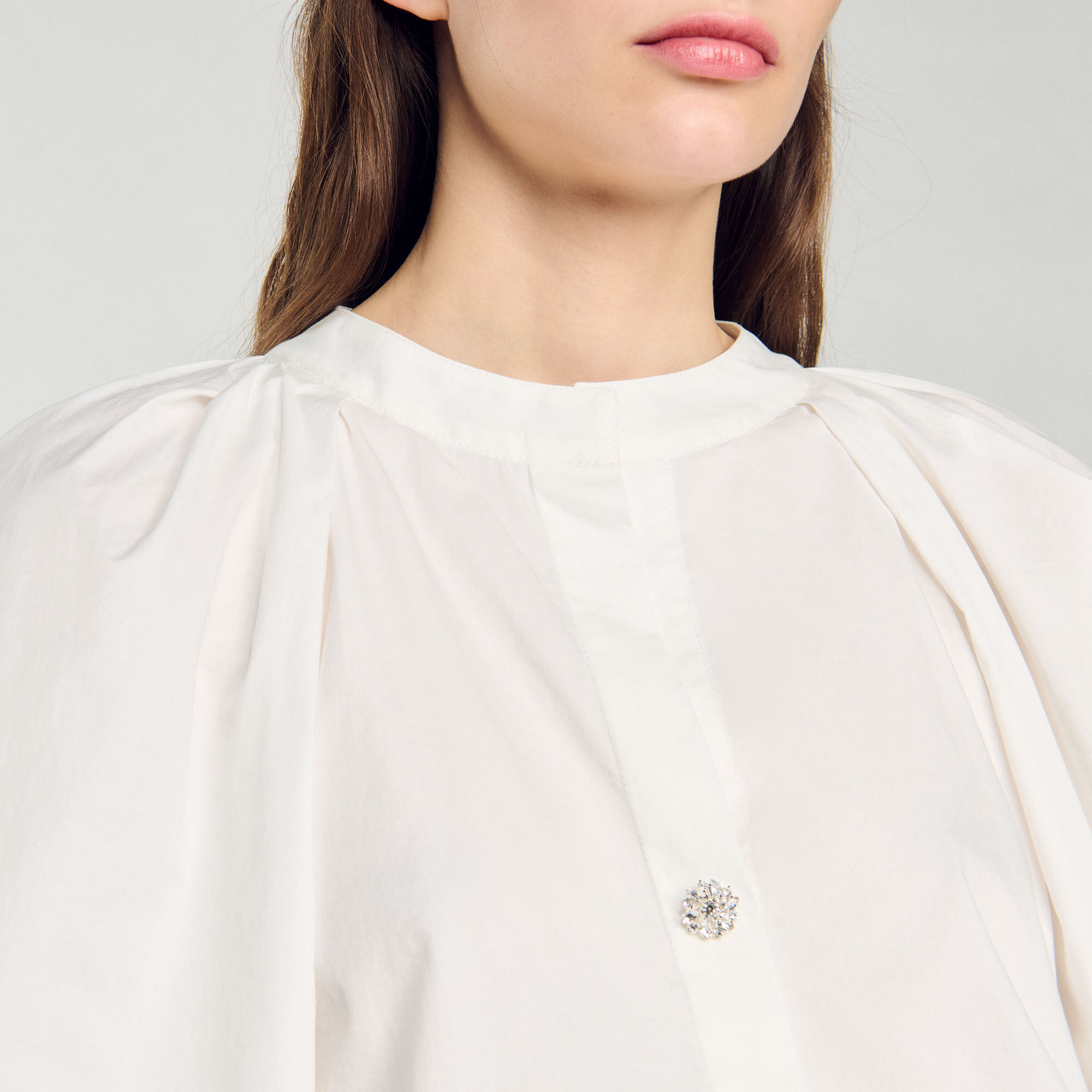 Overhemdblouse met volumineuze mouwen - Vrouw | Sandro