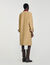 Lange trench met leren kraag